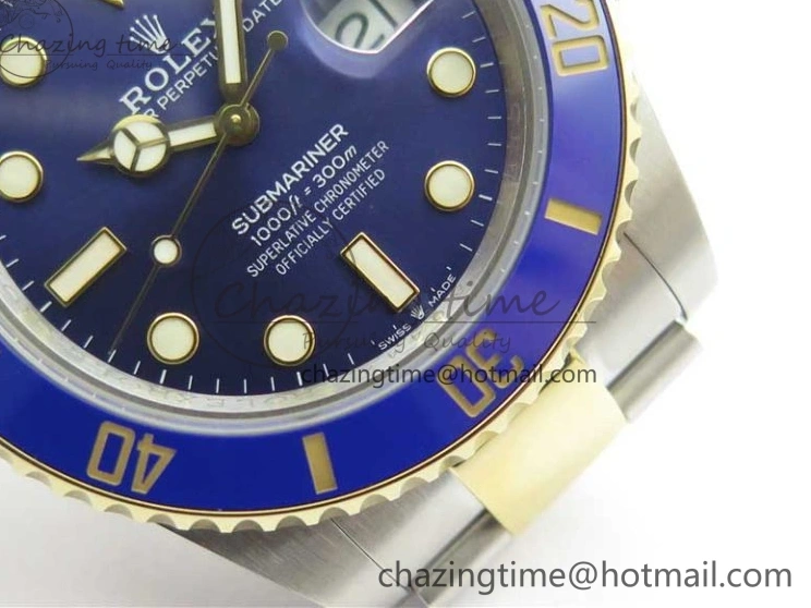 AAA Replica Watches HighQuality Edition Bracelet YG YG 2574 on Best Dial 41mm LB Blue SS Maker SS BP 126613 Submariner 0106